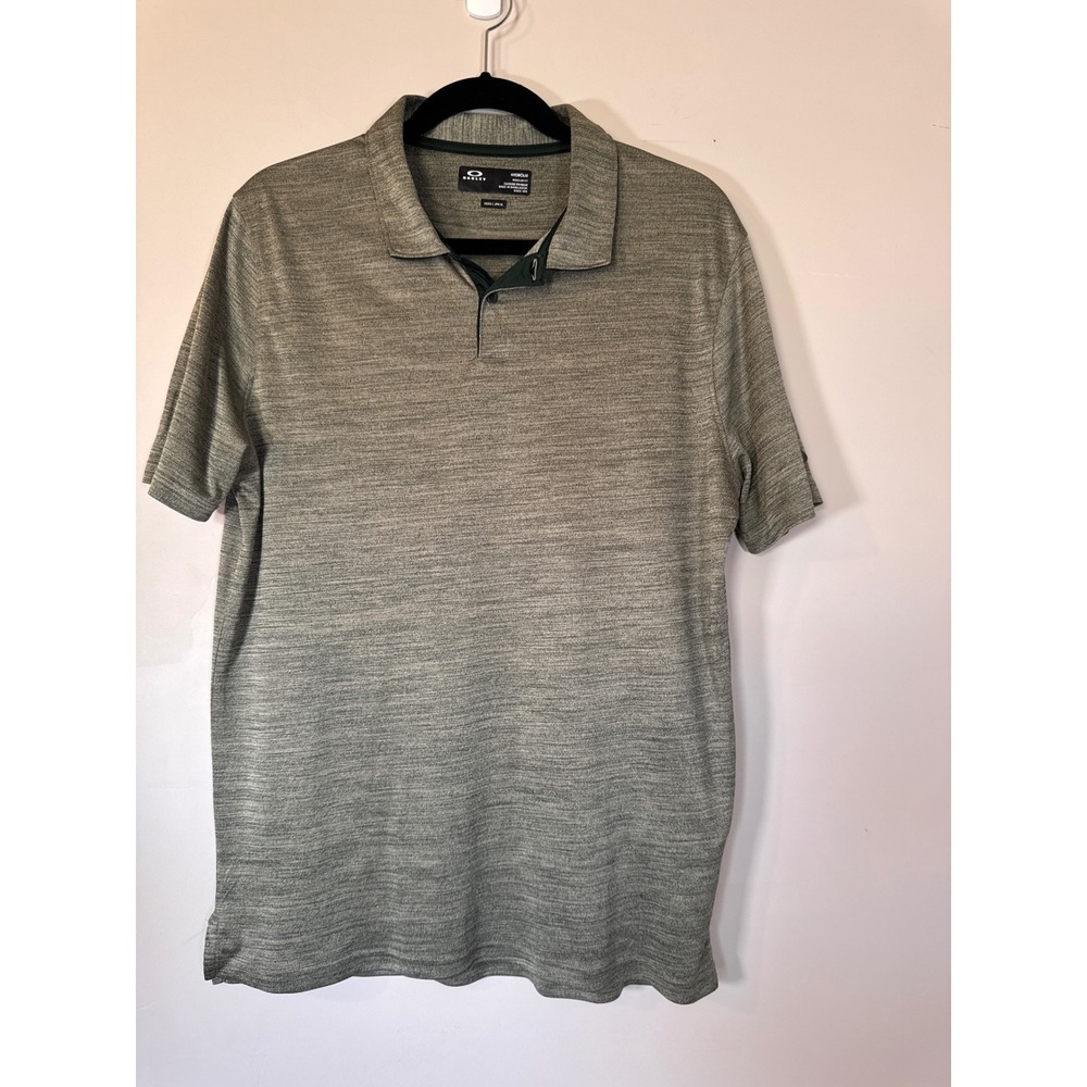 Oakley Hydrolix Mens Polo Shirt Large Green Heathered Golf